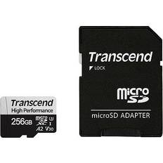 Transcend 256 GB Minneskort Transcend High Performance 330S microSDXC Class 10 UHS-I U3 V30 A2 256GB +Adapter