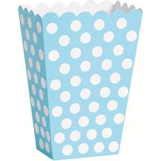 Blåa Popcornbägare Unique Party Popcorn Box Blue 8-pack