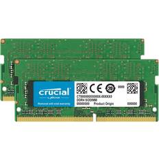 2666 MHz - 32 GB - SO-DIMM DDR4 RAM minnen Crucial SO-DIMM DDR4 2666MHz 2x16GB (CT2K16G4S266M)