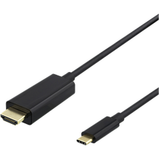 Deltaco HDMI-kablar - Rund - USB C-HDMI Deltaco USB C - HDMI M-M 0.5m
