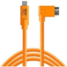 Orange - USB-kabel Kablar Tether Tools Right Angle USB A-USB C 3.0 0.5m