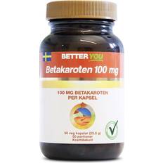 Förbättrar muskelfunktion Vitaminer & Kosttillskott Better You Beta-Carotene 100mg 50 st