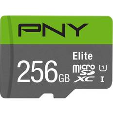 PNY 256 GB Minneskort PNY Elite microSDXC Class 10 UHS-I U1 A1 100MB/s 256GB +Adapter