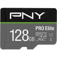 PNY 128 GB Minneskort & USB-minnen PNY Pro Elite microSDXC Class 10 UHS-I U3 V30 A1 100/90MB/s 128GB +Adapter