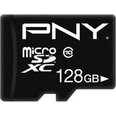 PNY 128 GB Minneskort & USB-minnen PNY Performance Plus microSDXC Class 10 128GB +Adapter