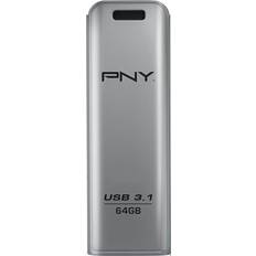 PNY 64 GB USB-minnen PNY USB 3.1 Elite Steel 64GB