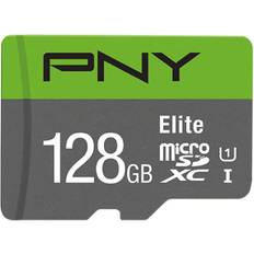 PNY 128 GB Minneskort & USB-minnen PNY Elite microSDXC Class 10 UHS-I U1 V10 A1 100MB/s 128GB +Adapter