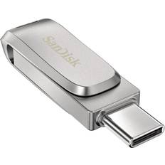 128 GB - USB Type-A USB-minnen SanDisk Ultra Dual Drive Luxe 128GB USB 3.1 Type C