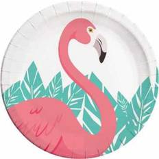 Globosnordic Plates Flamingo Large 8-pack