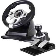 Tracer Ratt- & Pedalset Tracer Roadster 4 in 1 Steering Wheel and Pedal Set - Black