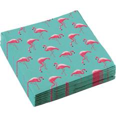 Amscan Napkins Flamingo Paradise Blue/Pink 20-pack