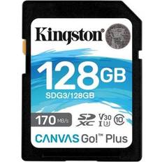 128 GB - SDXC Minneskort Kingston Canvas Go! Plus SDXC Class 10 UHS-I U3 V30 170/90MB/s 128GB