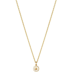 Georg Jensen Daisy Small Necklace - Gold/White