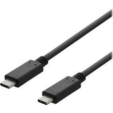 Deltaco 2.0 - USB C-USB C - USB-kabel Kablar Deltaco 3A USB C-USB C 2.0 1m