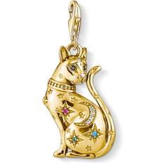 Thomas Sabo Charm Club Cat Constellation Charm Pendant - Gold/Multicolour