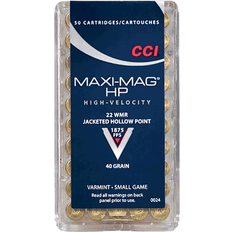 CCI Ammunition CCI Maxi Mag HP 22 WMR 40gr