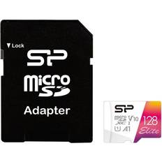Silicon Power 128 GB Minneskort Silicon Power Elite microSDXC Class 10 UHS-I U1 V10 A1 128GB