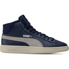 Puma 35½ Sneakers Puma Kid's Smash V2 Mid Fur V - Peacoat/Grey Fiolet