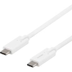 Deltaco USB C-USB C - USB-kabel - Vita Kablar Deltaco USBC-1504 USB C-USB C 2.0 2m