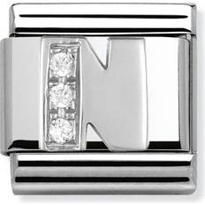 Nomination Composable Classic Link Letter N Charm - Silver/White