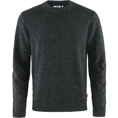 Fjällräven Herr Tröjor Fjällräven Övik Round-Neck Sweater - Dark Grey