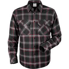 Flanellskjortor - Herr - Svarta Fristads Kansas 7421 MSF Flannel Shirt - Black