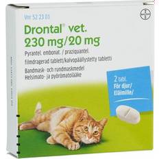 Bayer Drontal Vet 230mg/20mg 2 Tablets