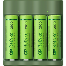 Laddare Batterier & Laddbart GP Batteries ReCyko Everyday Charger B421 AA 2100mAh 4-pack