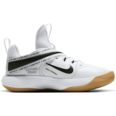 Läderimitation - Unisex Volleybollskor Nike React HyperSet - White/Gum Light Brown/Black
