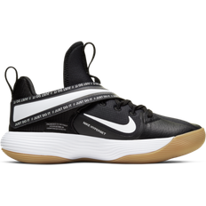 Läderimitation - Unisex Volleybollskor Nike React HyperSet - Black/Gum Light Brown/White
