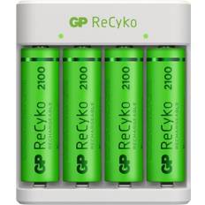 Laddare Batterier & Laddbart GP Batteries ReCyko Standard Battery Charger E411 2100mAh 4xAA