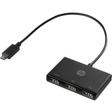 HP USB-kabel Kablar HP USB C-3xUSB A 3.0 M-F Adapter