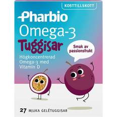 D-vitaminer - Ögon Fettsyror Pharbio Omega-3 Tuggisar 27 st