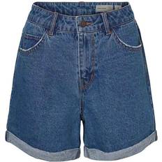 Vero Moda Dam - Jeansshorts Vero Moda High Waisted Shorts - Blue/Medium Blue Denim