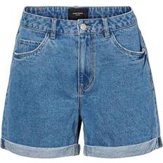 Vero Moda Dam - Jeansshorts Vero Moda High Waisted Shorts - Blue/Light Blue Denim