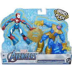 Hasbro Gummifigurer Hasbro Marvel Avengers Bend & Flex Iron Patriot vs Thanos for Merchandise