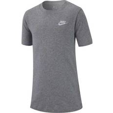 Nike T-shirts Barnkläder Nike Older Kid's Sportswear T-Shirt - Dark Grey Heather/White (AR5254-063)