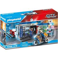 Playmobil Städer Leksaker Playmobil City Action Police Prison Escape with Motorcycle 70568