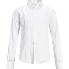 Skjortor Barnkläder Jack & Jones Boy's Curved Hem Shirt - White/White (12151620)