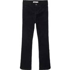 Name It High Waist Corduroy Bootcut Trousers - Black/Black (13179392)