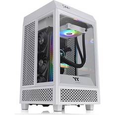 Thermaltake Mini Tower (Micro-ATX) Datorchassin Thermaltake The Tower 100 Snow Edition Tempered Glass
