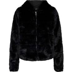 Only Fur Look Short Jacket - Black
