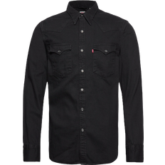 Herr - Jeansskjortor - Svarta Levi's Barstow Western Standard Shirt - Marble Black Denim Rinse/Black