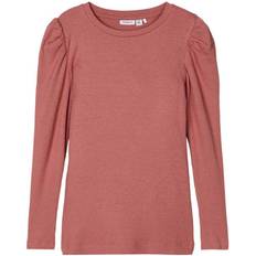 Name It Slim Fit Rib Long Sleeved T-shirt - Pink/Withered Rose (13187483)