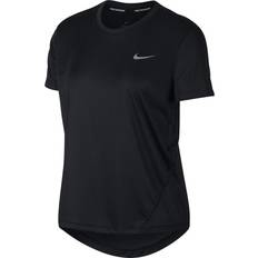 Nike Dam - Elastan/Lycra/Spandex T-shirts Nike Miler Short-Sleeve Running Top Women - Black