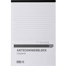 Nordic Notepad A4 100 Bl Line Hole Perf