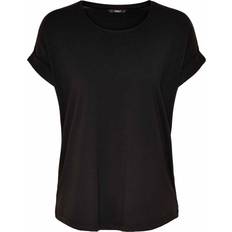 Dam - Svarta - Viskos T-shirts Only Loose T-shirt - Black/Black