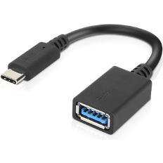 Lenovo USB-kabel Kablar Lenovo USB A-USB C 3.0 M-F 0.1m