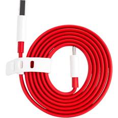 Röda - USB A-USB C - USB-kabel Kablar OnePlus Warp USB A - USB C M-M 1m