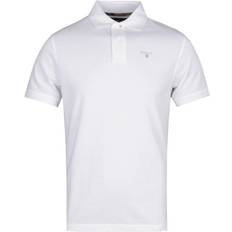 Barbour Herr T-shirts & Linnen Barbour Tartan Pique Polo Shirt - White/Dress